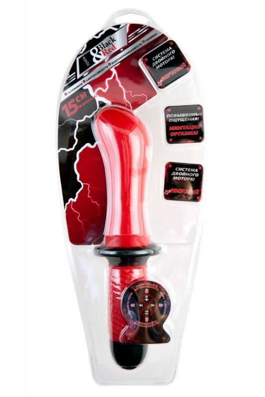 Мощный анальный вибратор с двойным мотором TOYFA Black&Red – красный
