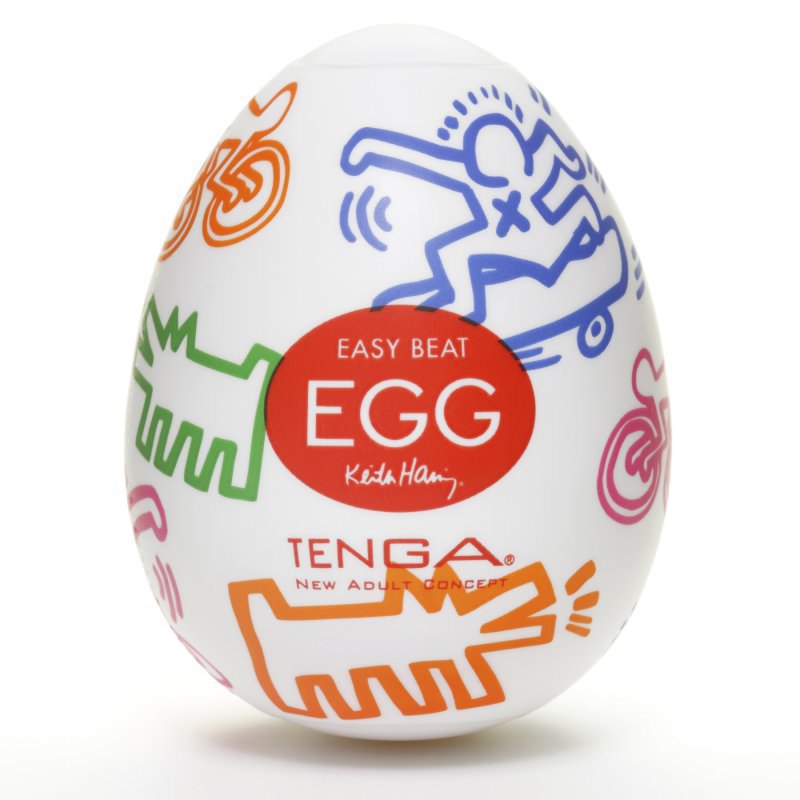 Мастурбатор-яйцо Tenga Keith Haring Egg - Street – прозрачный