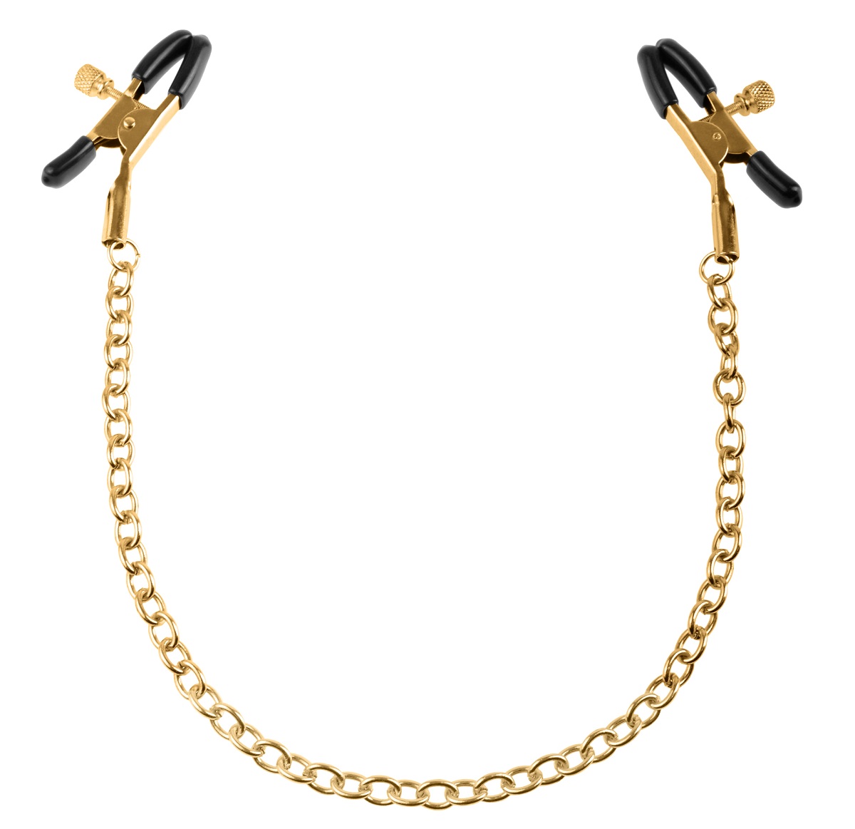 ׸      Gold Chain Nipple Clamps
