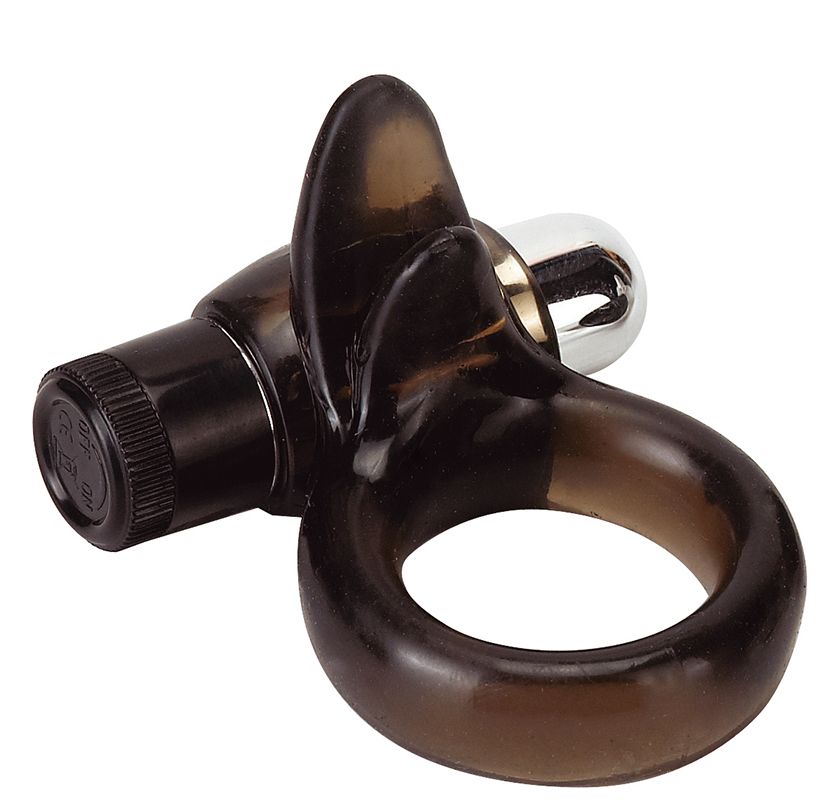    VIBRO RING CLITORAL TONGUE BLACK