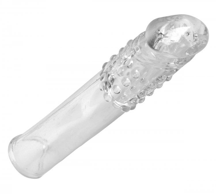  Thick Stick Clear Textured Penis Extender - 17,8 .