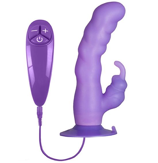        PURRFECT SILICONE SUCTION CUP DUO VIBE - 18 .