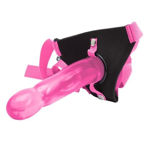   Climax Strap-on Pink Ice Dong   Harness set - 17,8 .