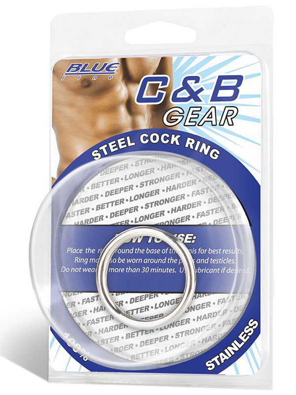 Стальное эрекционное кольцо Steel Cock Ring 1,3” – серебристый