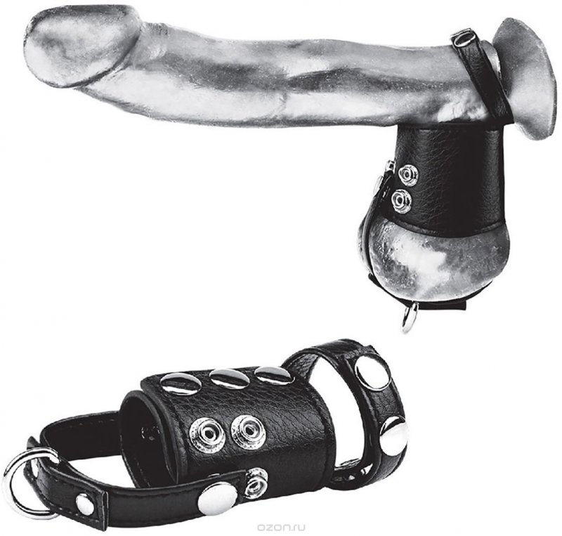          Blueline Cock Ring With 2 Ball Stretcher And Optional Weight Ring  