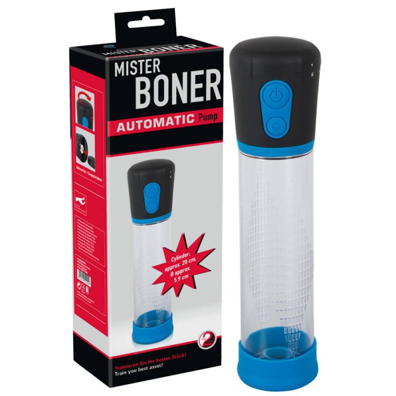 Автоматическая помпа для пениса Mister Boner Automatic Pump - прозрачный