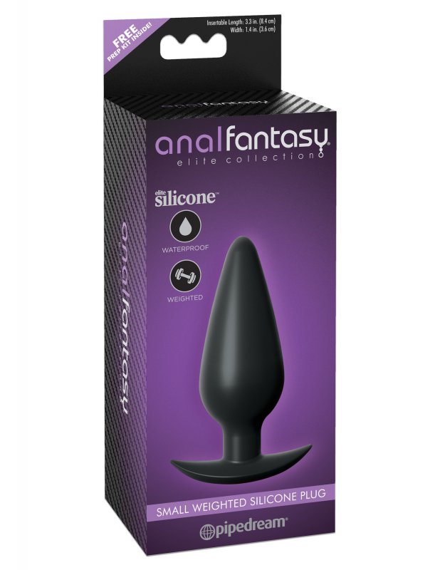  Pipedream Anal Fantasy Elite Collection Small Weighted Silicone Plug - 