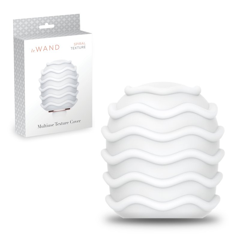 Текстурированная мягкая насадка Spiral со спиральным рельефом для массажера le Wand - белый