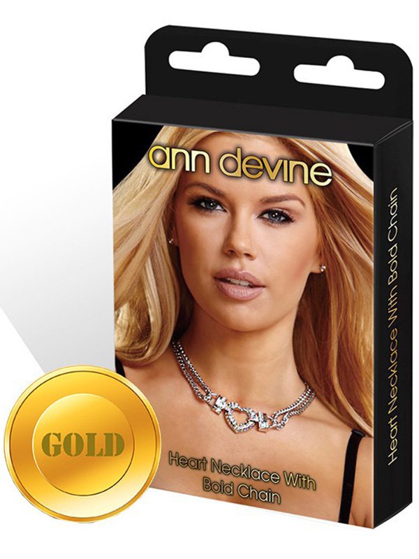    Ann Devine  Heart Necklace With Bold Chain  