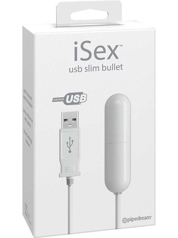 Вибропуля iSex с USB-питанием малая – белый
