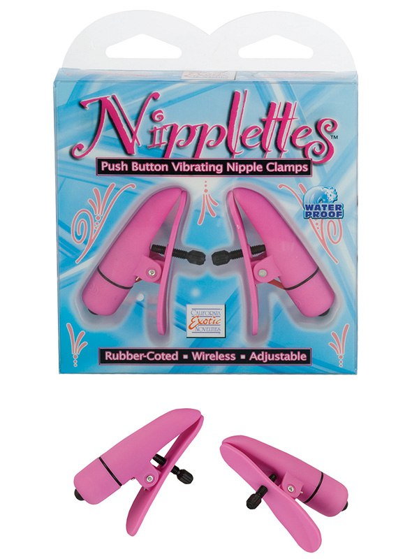 Зажимы для сосков с вибрацией  Nipplettes - розовый