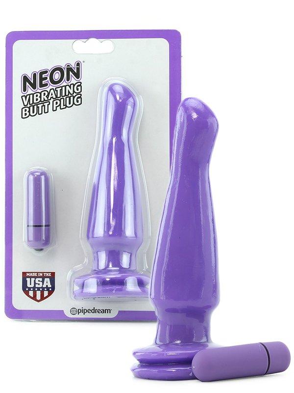  - Neon Vibrating Butt Plug  