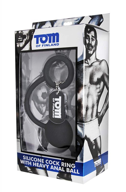       Tom of Finland Silicone Cock Ring with Heavy Anal Ball  