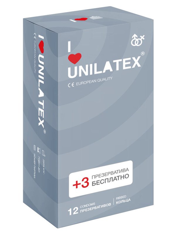 Презервативы Unilatex Dotted с пупырышками - 12 шт