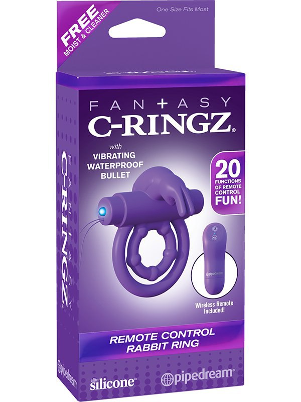 Эрекционное виброкольцо Remote Control Rabbit Ring многофункциональное – фиолетовый