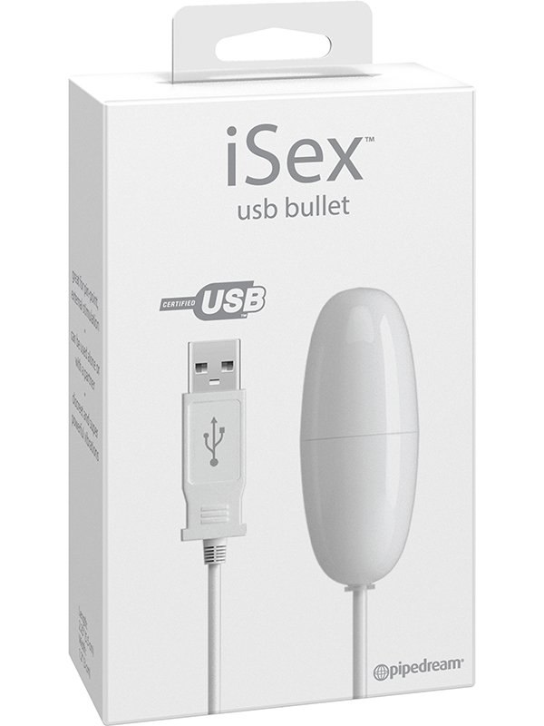Вибропуля iSex с USB-питанием большая – белый